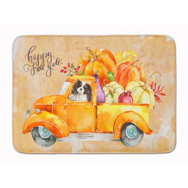 Carolines Treasures Fall Harvest Tricolor Cavalier Spaniel Machine Washable Memory Foam Mat CK2652RUG - main